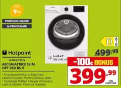 Hotpoint - Asciugatrice Slim HPT 93D BS IT