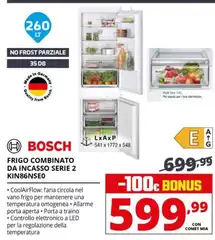Bosch - Frigo Combinato Da Incasso Serie 2 KIN86NSE0