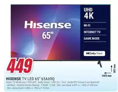 Hisense - Tv Led 65" 65A69Q