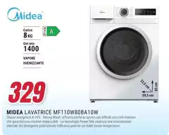 Midea - Lavatrice MF110W80BA10W