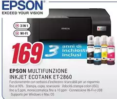 Epson - Multifunzione Inkjet Ecotank ET-2860 Epson - Multifunzione Inkjet Ecotank ET-2860