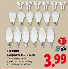 Livarno - Lampadina LED, 6 Pezzi
