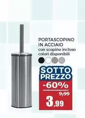 Portascopino In Acciaio