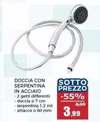 Doccia Con Serpentina In Acciaio