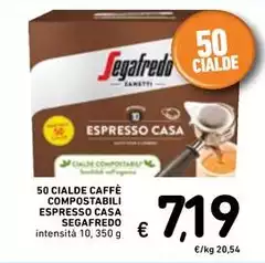 Segafredo - 50 Cialde Caffè Compostabili Espresso Casa