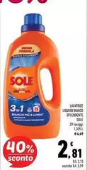 Sole - Lavatrice Liquido Bianco