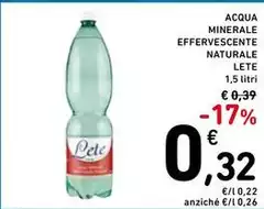 Lete - Acqua Minerale Effervescente Naturale