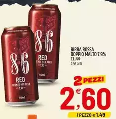 86 original - Birra Rossa Doppio Malto 7.9%