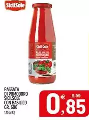Sicilsole - Passata Di Pomodoro Con Basilico