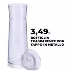 Bottiglia Trasparente Con Tappo In Metallo