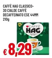 Hag - Caffe Classico 30 Cialde Caffè Decaffeinato Ese