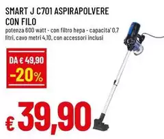 Smart-J - C701 Aspirapolvere Con Filo