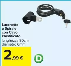 Lucchetto A Spirale Con Cavo Plasticato