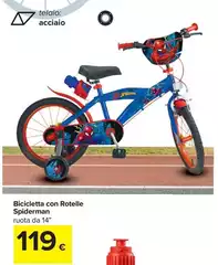 Bicicleta Con Rotelle Spiderman