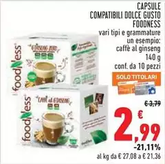 Foodness - Capsule Compatibili Dolce Gusto