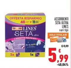 Lines - Assorbenti Seta Ultra