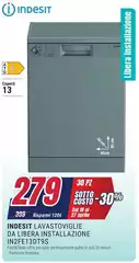 Indesit - Lavastoviglie Da Libera Installazione INFE130T95
