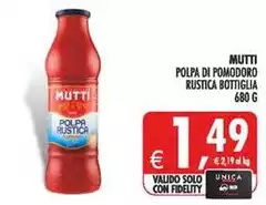 Mutti - Polpa Di Pomodoro Rustica Bottiglia