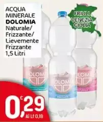 Dolomia - Acqua Minerale Naturale/Frizzante/Lievemente