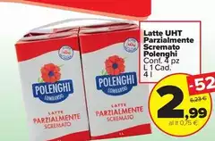 Polenghi - Latte UHT Parzialmente Scremato