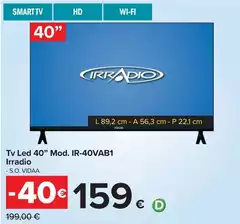 Tv Led 40" Mod. IR-40VAB01