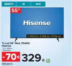 Hisense - Tv Led 55" Mod. 55A6Q