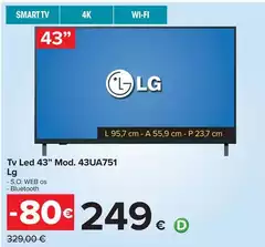 LG - Tv Led 43" Mod. 43UA751