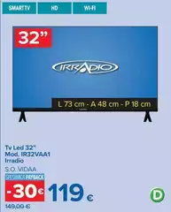 Tv Led 32" Mod. Iriz32vaa 1 Irrado