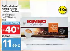 Kimbo - Caffè Macinato Aroma Italiano Deciso