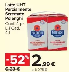Polenghi - Latte UHT Parzialmente Scremato