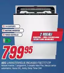 Aeg - Lavastoviglie Incasso FSE77717P