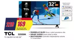 TCL - Tv Qled Full Hd 32" 32S59K