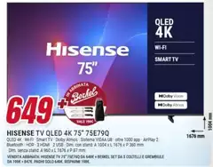 Hisense - Tv Qled 4k 75e7q