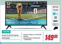 Hisense - Smart Tv Led 32" Full Hd 32a4.9
