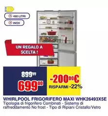 Whirlpool - Frigorifero WHK26493X5E