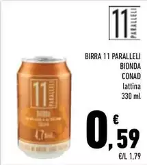 Conad - Birra 11 Paralleli Bionda