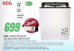 Aeg - Lavastoviglie Da Incasso FSS75747P