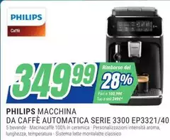 Philips - Macchina Da Caffè Automatica Serie 3300 EP3321/40