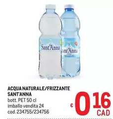 Sant'anna - Acqua Naturale/Frizzante Sant'anna - Acqua Naturale/Frizzante