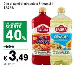 Sagra - Olio Di Semi Di Girasole O Frimax