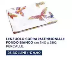 Lenzuolo Sopra Matrimoniale Fondo Bianco