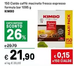 Kimbo - Cialde Caffè Macinato Fresco Espresso Formula Bar