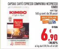 Kimbo - Capsule Caffè Espresso Compatibili Nespresso