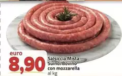 Salsiccia Mista Suino/Bovino Con Mozzarella