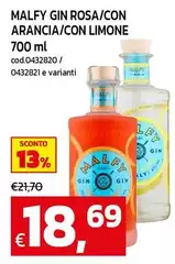 Malfy - Gin Rosa/Con Arancia/Con Limone