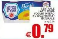 Centrale del latte di roma - Latte Roma Yogurt Intero Frutta