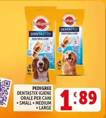 Pedigree - Dentastix Igiene Orale Per Cani/Small/ Medium/Large
