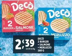 Gusto decò - 2 Burger Salmone Merluzzo