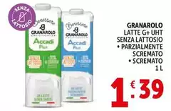 Granarolo - Latte G+ UHT Senza Lattosio Parzialmente Scremato