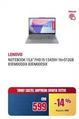 Lenovo - Notebook 15,6" Fhd I5-13420h 16+512gb 83eM000six 83eM000Six